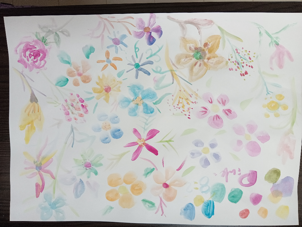 水彩絵手紙(個人作品)